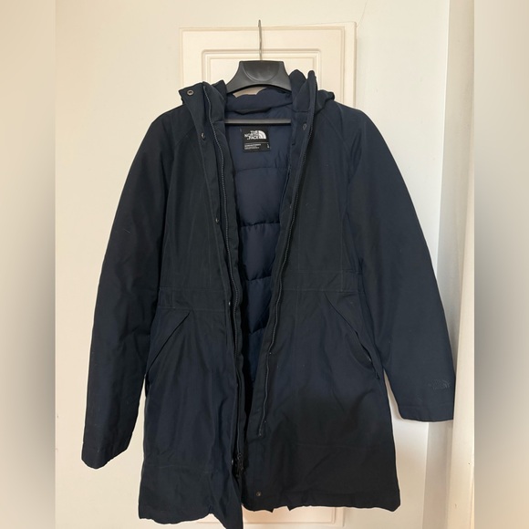 The North Face Navy Hooded Jacket - Picture 1 of 3
